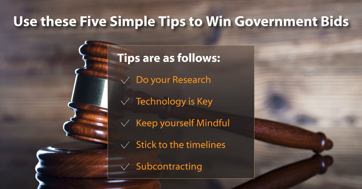 Five Simple Tips to Win Government Bids